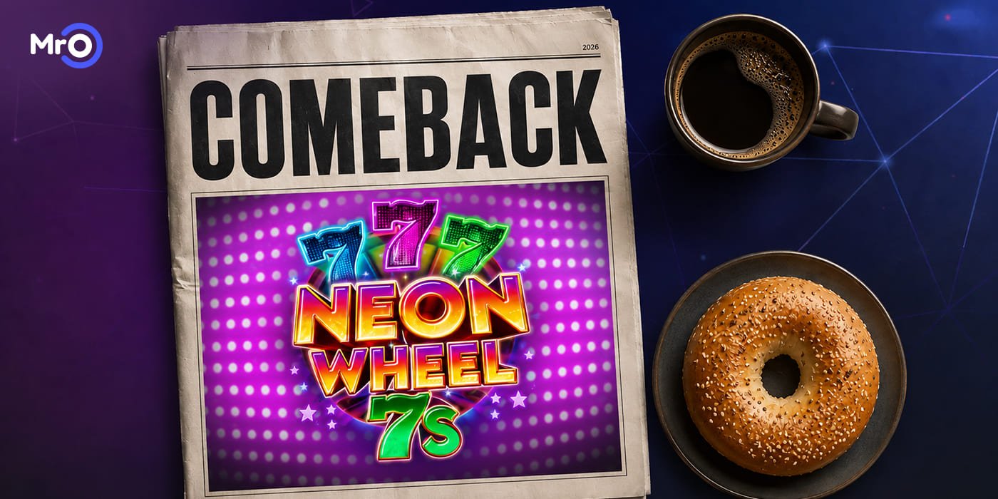 Simple slots making a comeback in 2026, shown through a classic neon 777 slot game on a newspaper.