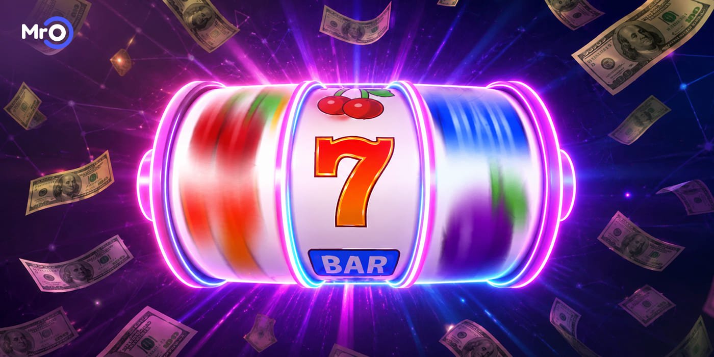 Fast-spinning slot reels with flying money showing the cost of the spin speed trap